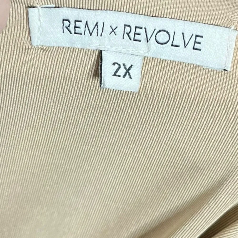 Revolve X Remi Jacqui Maxi Skirt in Metallic Gold Side Slit Women’s Plus Size 2X - Picture 6 of 8